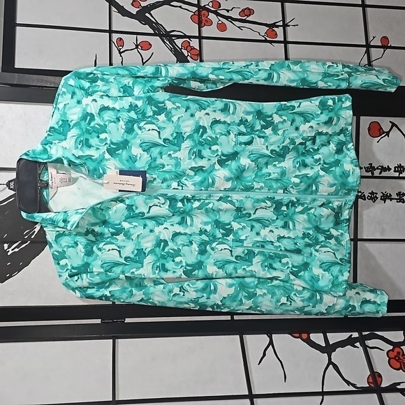 Tommy Bahama Active Full Zip Floral Sweatshirt Tennis Golf Outdoor Yoga XS NWT - Picture 2 of 8